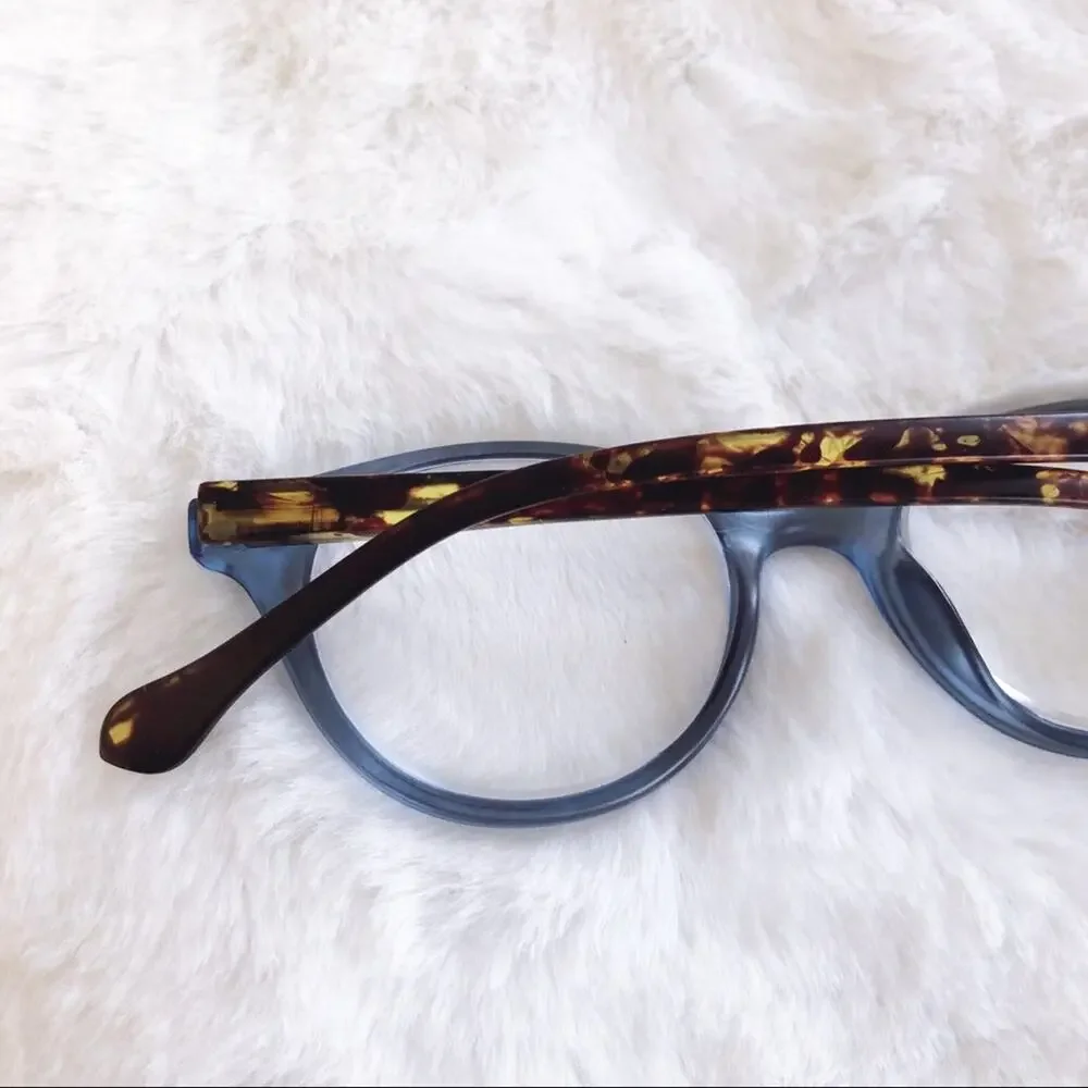 Kaylee Blue Classic Round Reader Glasses